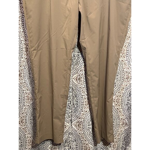 Mens Khaki Dress Pants Flat-Front Style Size 46x34 With Button Closure Modern Fi - Picture 5 of 9
